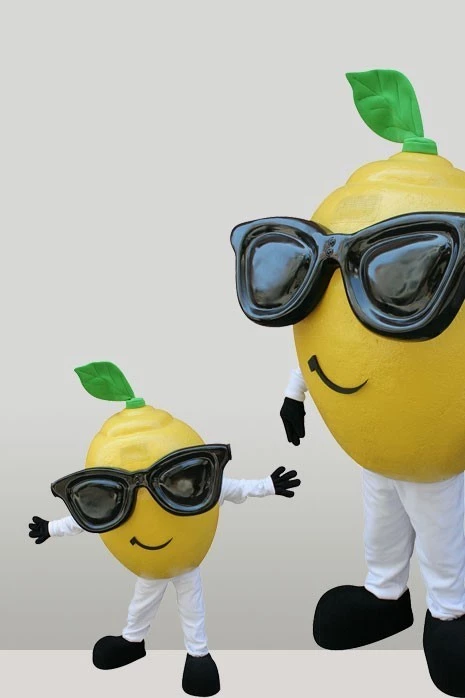LEMON WITH SUN GLASSES