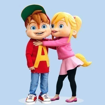 ALVIN AND BRITTANY mascot